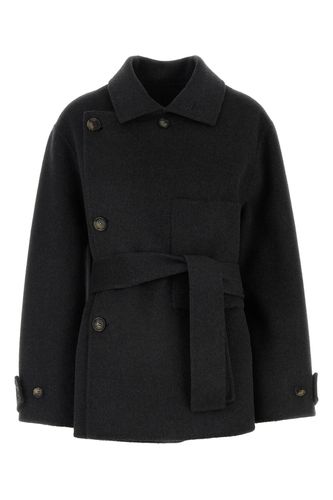 Charcoal Wool Coat - Philosophy di Lorenzo Serafini - Modalova