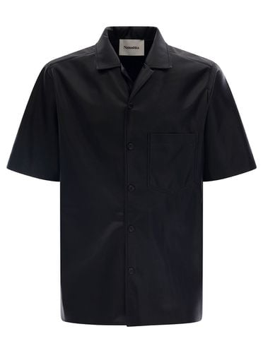 Bodil Short Sleeve Shirt In Faux Leather Man - Nanushka - Modalova