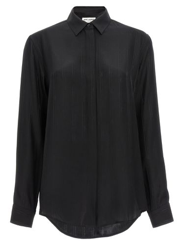 Saint Laurent Cassandre Silk Shirt - Saint Laurent - Modalova