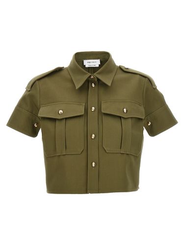 Cropped Military Shirt - Alexander McQueen - Modalova