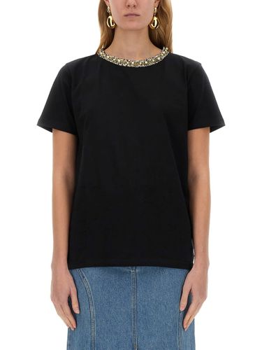 T-shirt With Embroidered Collar - Nina Ricci - Modalova