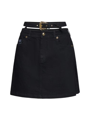 Denim Skirt Baroque Buckle - Versace Jeans Couture - Modalova
