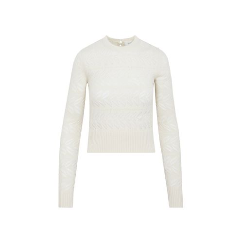 Perforated Crewneck Knitted Jumper - SportMax - Modalova