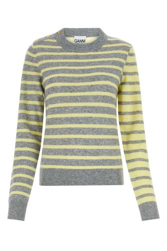 Embroidered Wool Blend Sweater - Ganni - Modalova