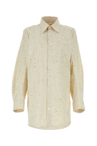 Cream Cotto Blend Shirt - Bottega Veneta - Modalova