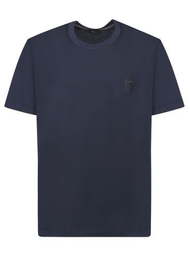 Brioni Golf Logo Blue T-shirt - Brioni - Modalova