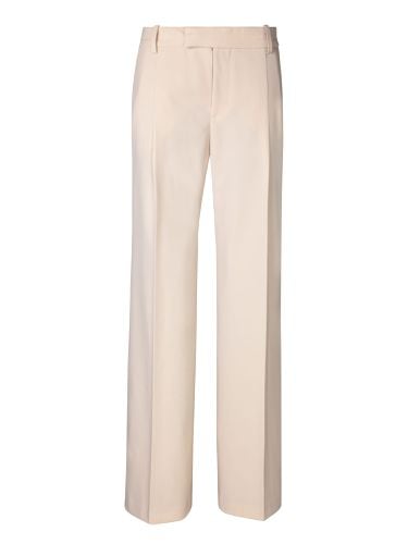 Wide Wool Pants In Butter - Federica Tosi - Modalova