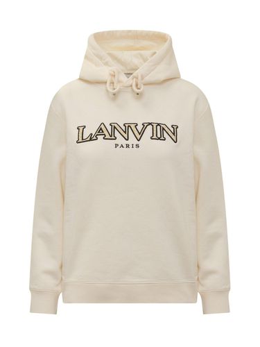 Logo Embroidered Drawstring Hoodie - Lanvin - Modalova