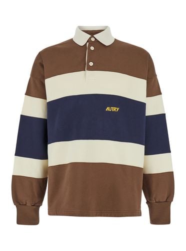 Multicolor Long Sleeve Striped Polo Shirt In Cotton Man - Autry - Modalova