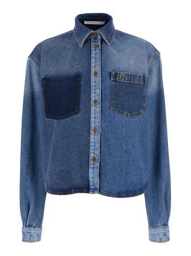 Shirt With Classic Collar And Logo Detail On The Pocket In Denim Woman - Philosophy di Lorenzo Serafini - Modalova