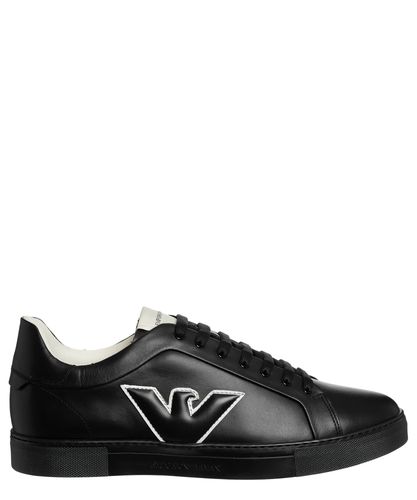 Emporio Armani Leather Sneakers - Emporio Armani - Modalova