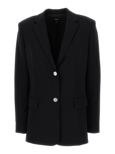 Single-breasted Blazer With Classic Lapels In Technical Fabric Woman - Theory - Modalova