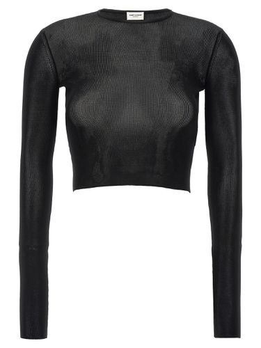 Saint Laurent Viscose Crop Top - Saint Laurent - Modalova