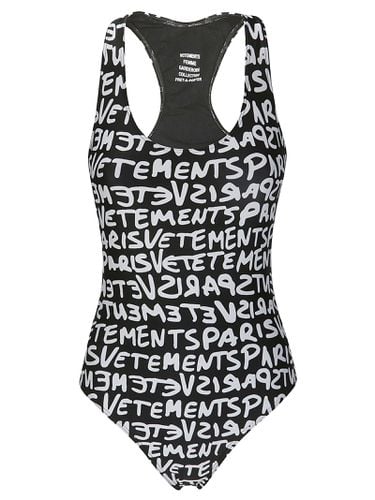 Graffiti Monogram Swimsuit - VETEMENTS - Modalova