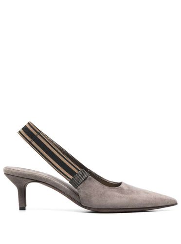 Pointed Toe Suede Pumps - Brunello Cucinelli - Modalova