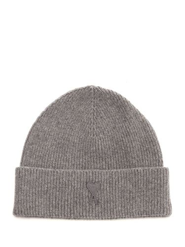 Ribbed Beanie - Ami Alexandre Mattiussi - Modalova