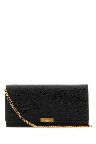 Logo Plaque Foldover Top Clutch Bag - Thom Browne - Modalova