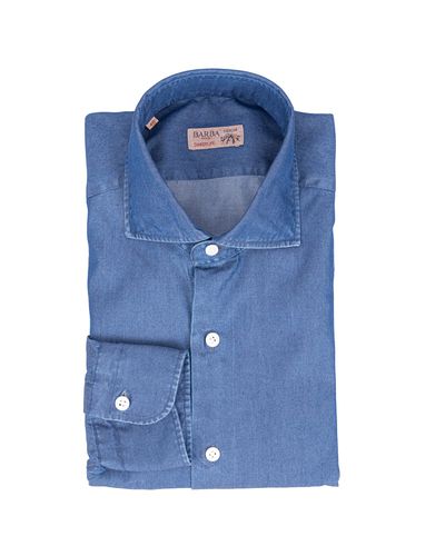 Barba Napoli Barba Shirts Denim - Barba Napoli - Modalova