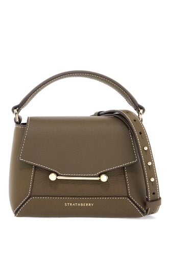 Khaki Calfskin Mosaic Nano Bag With Adjustable Strap - Strathberry - Modalova