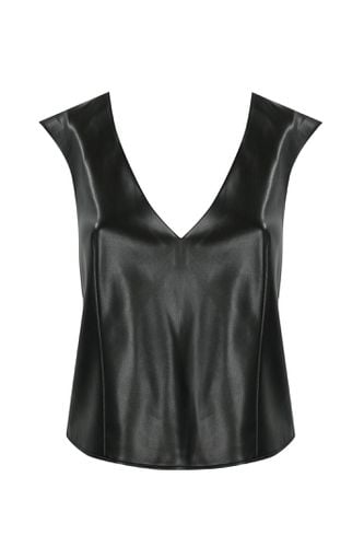 Faux Leather Top With Zip - Patrizia Pepe - Modalova