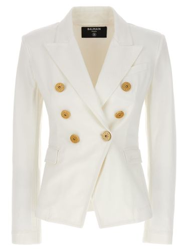 Double-breasted Denim Blazer - Balmain - Modalova