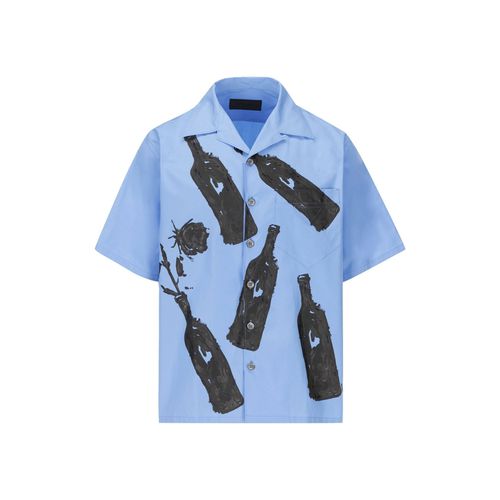 Prada Printed Cotton Shirt - Prada - Modalova