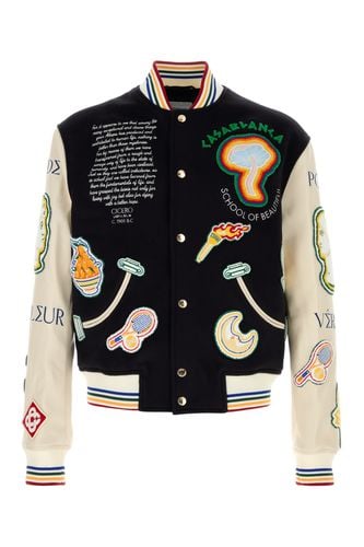 Chemille Embroidered Patchwork Bomber Jacket - Casablanca - Modalova