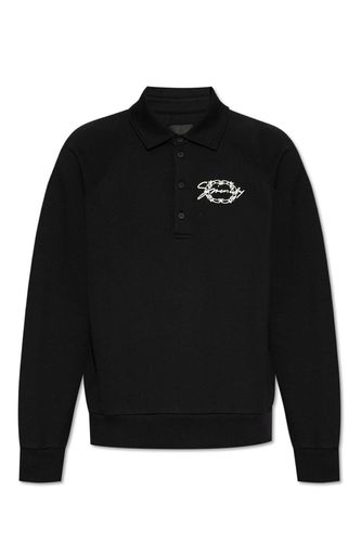 Logo Embroidered Collared Sweatshirt - Givenchy - Modalova