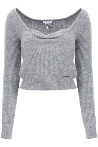 Ganni Grey Merino Blend Sweater - Ganni - Modalova