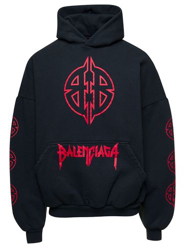 Round Hoodie Metal Bb Heavy Molleton - Balenciaga - Modalova