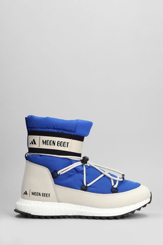 Moonboost High Low Heels Ankle Boots In Leather And Fabric - Adidas - Modalova