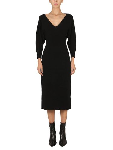 Max Mara Vneck Longsleeved Dress - Max Mara - Modalova