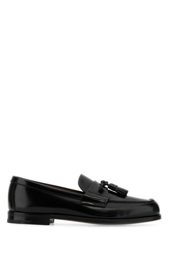 Prada Black Leather Loafers - Prada - Modalova