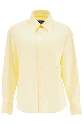 Pale Yellow Cotton 70s Style Womens Shirt - HommeGirls - Modalova