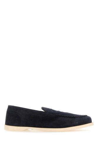 Navy Blue Suede Pace Loafers - John Lobb - Modalova