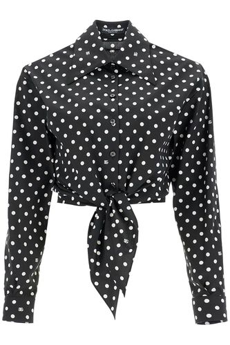 Polka Dot Knotted Shirt - Dolce & Gabbana - Modalova