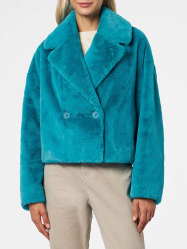 Woman Furry Short Teal Jacket - MC2 Saint Barth - Modalova