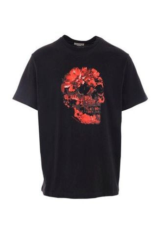 Skull Printed Crewneck T-shirt - Alexander McQueen - Modalova