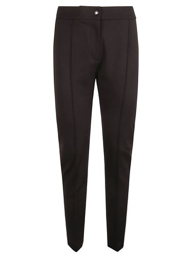 Elastic Waist Cropped Plain Trousers - Moncler - Modalova