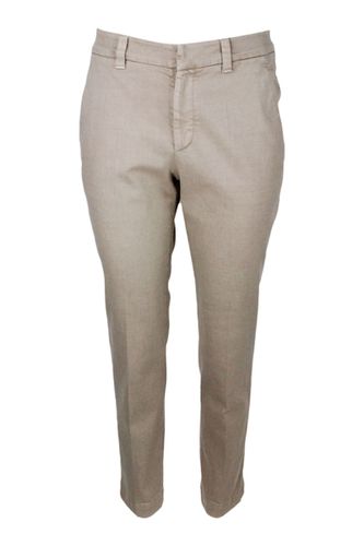 Stretch Cotton Cigarette Trousers - Brunello Cucinelli - Modalova