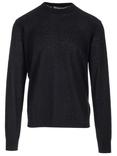 Versace Black la Greca Sweater - Versace - Modalova
