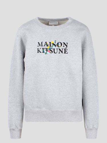 Maison Kitsune Flowers Comfort Sweatshirt - Maison Kitsuné - Modalova