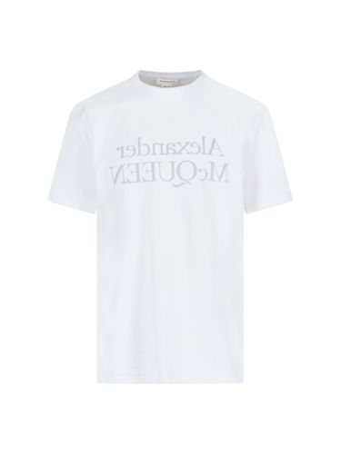 Reflective Logo Printed T-shirt - Alexander McQueen - Modalova