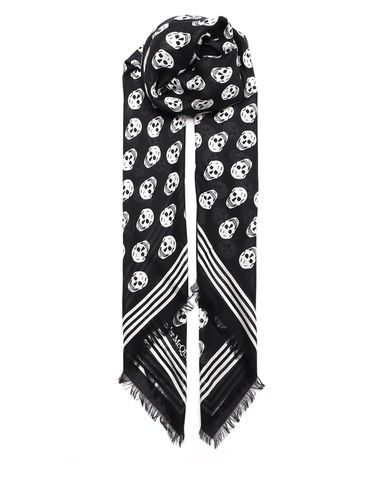 White biker Skull Scarf - Alexander McQueen - Modalova