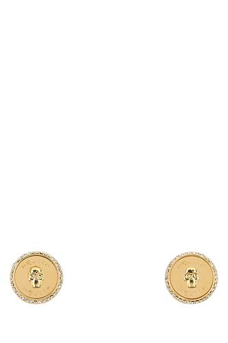 Gold Sovereign Skull Earrings - Alexander McQueen - Modalova