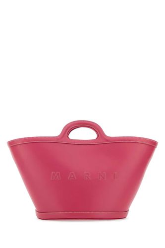 Dark Pink Leather Small Tropicalia Handbag - Marni - Modalova