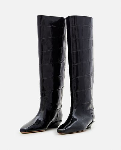 Embossed Croco Leather Bettina Boots - Paris Texas - Modalova