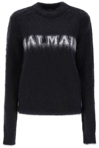 Balmain Brushed Mohair Logo Sweater - Balmain - Modalova