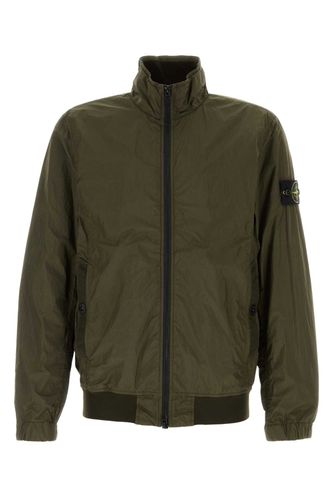 Army Green Nylon Jacket - Stone Island - Modalova