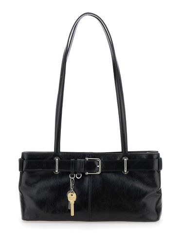 Shoulder Bag With Belt Detail And Pendant Keys In Leather Woman - OSOI - Modalova